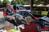 Rallye Český Krumlov: Přeskupení v Jelení zahradě v Českém Krumlově